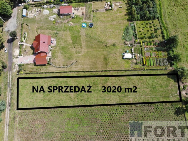 Działka o pow. 3020 m2 z WARUNKAMI ZABUDOWY